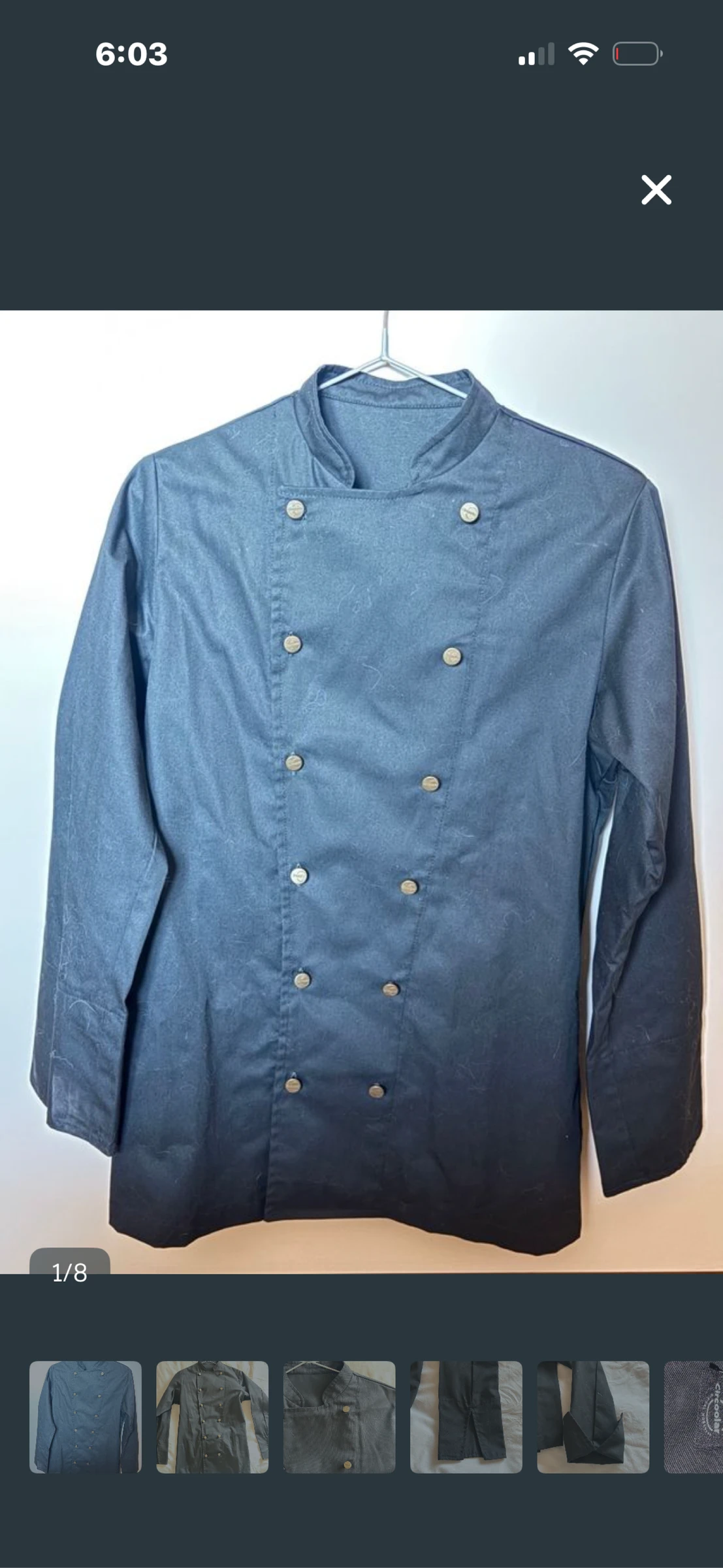 Black chef's jacket – photo 2